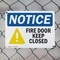Signmission Fire Door Keep Closed OSHA Notice Sign, Plastic, 10in W x 7in L, 2PK OS-2PACK-NS-P-710-L-15661 - alternate 5